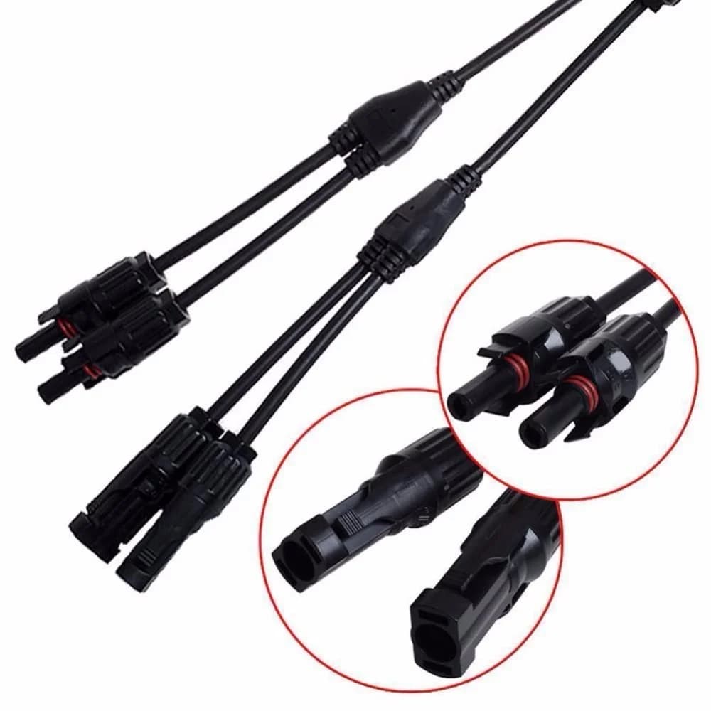 Conector MC4 tipo Y para paneles solares en paralelo Leader