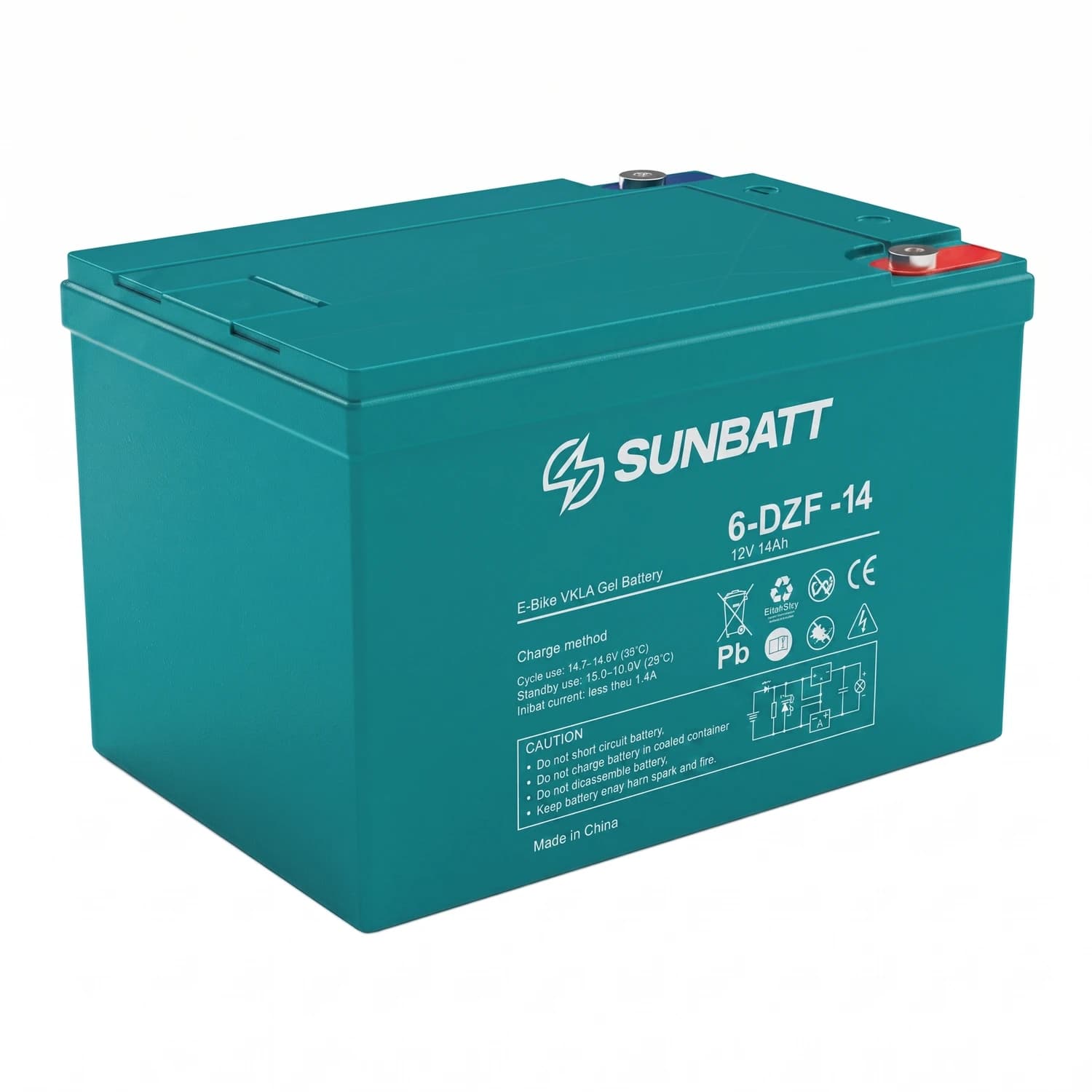 Batería de gel 12V 14Ah para vehiculos eléctricos SUNBATT
