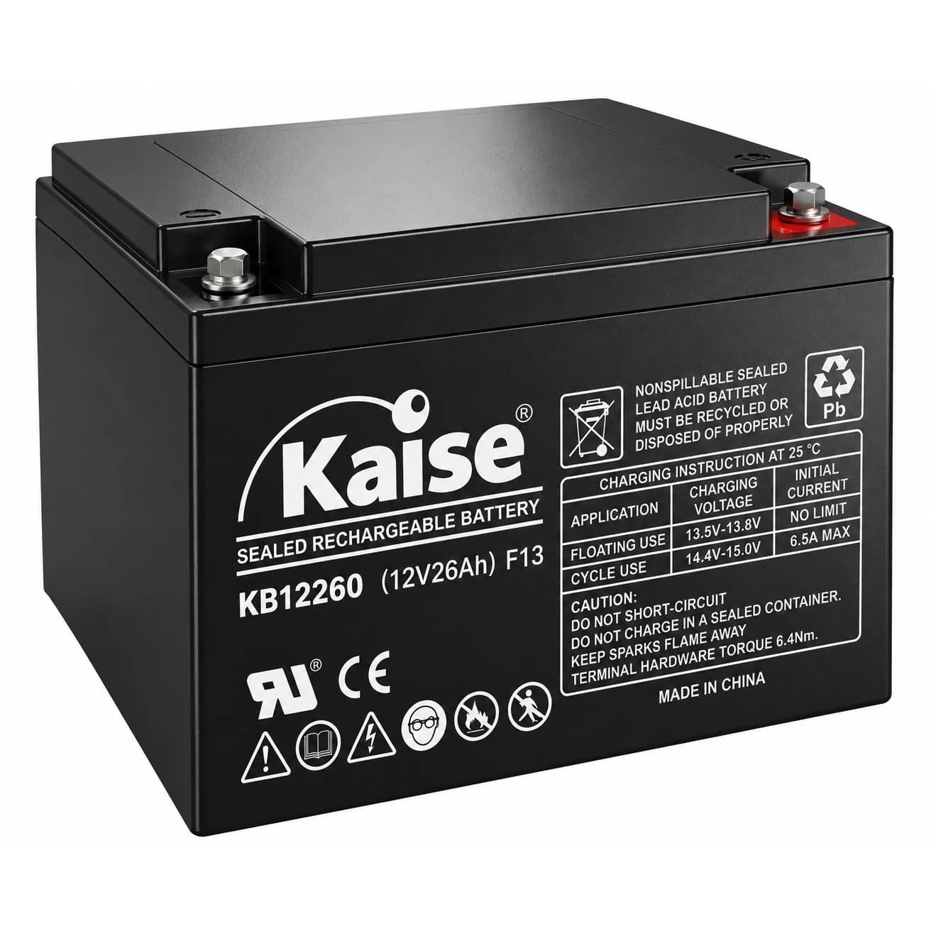 Batería AGM 12V 26Ah KB12260 Kaise