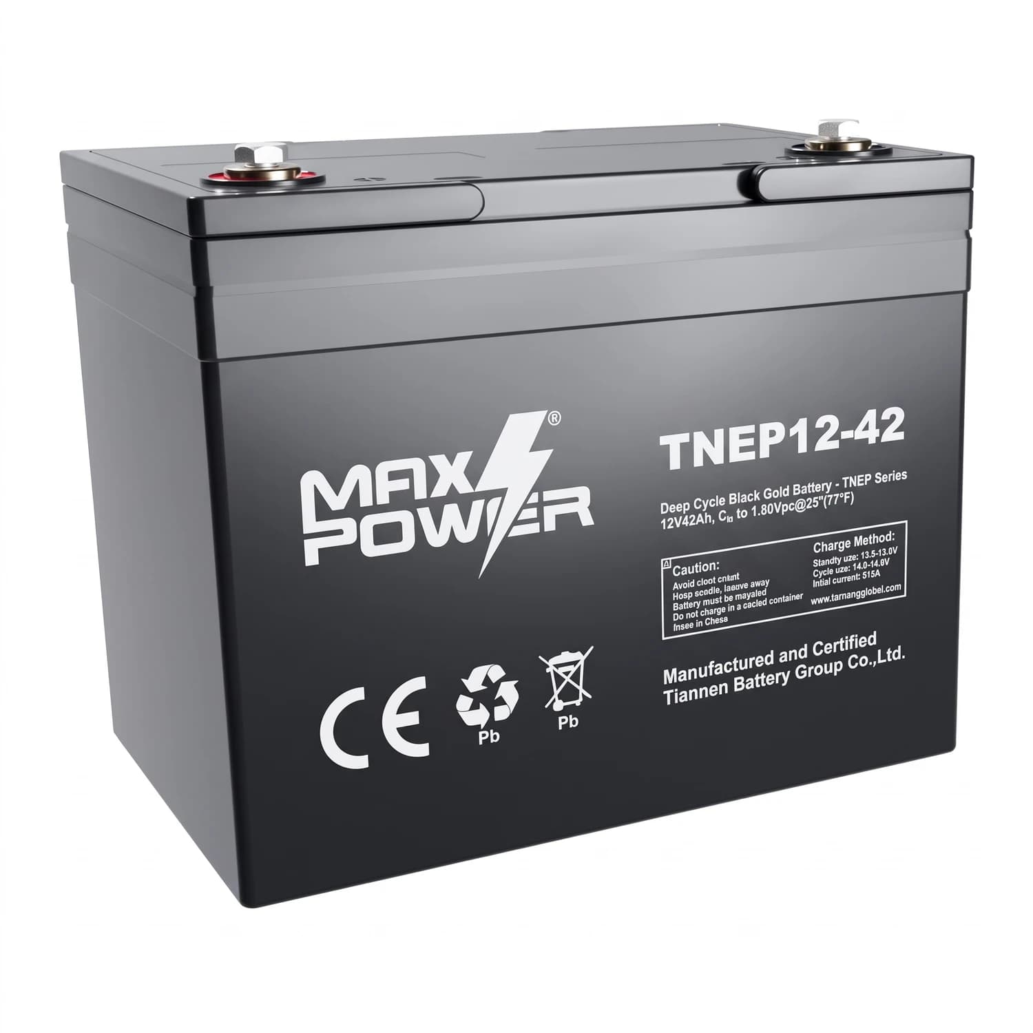 Batería de gel 12V 42Ah para vehiculos eléctricos TNEP12-42 Maxpower