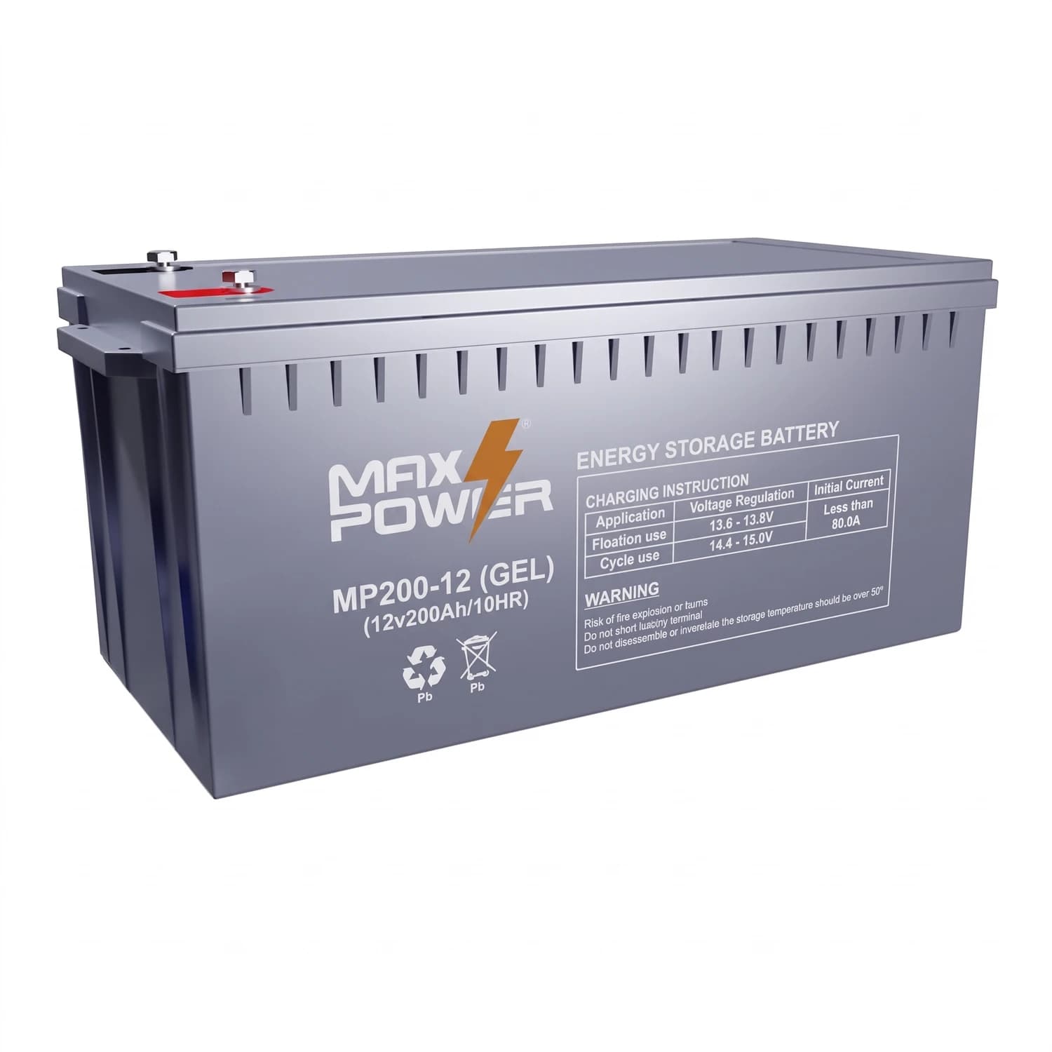 Batería de gel 12V 200Ah MP200-12 Maxpower