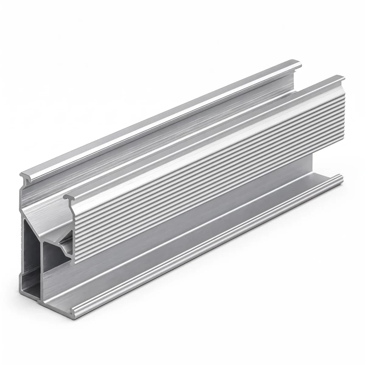 Riel de aluminio anodizado para paneles solares de 4.2m