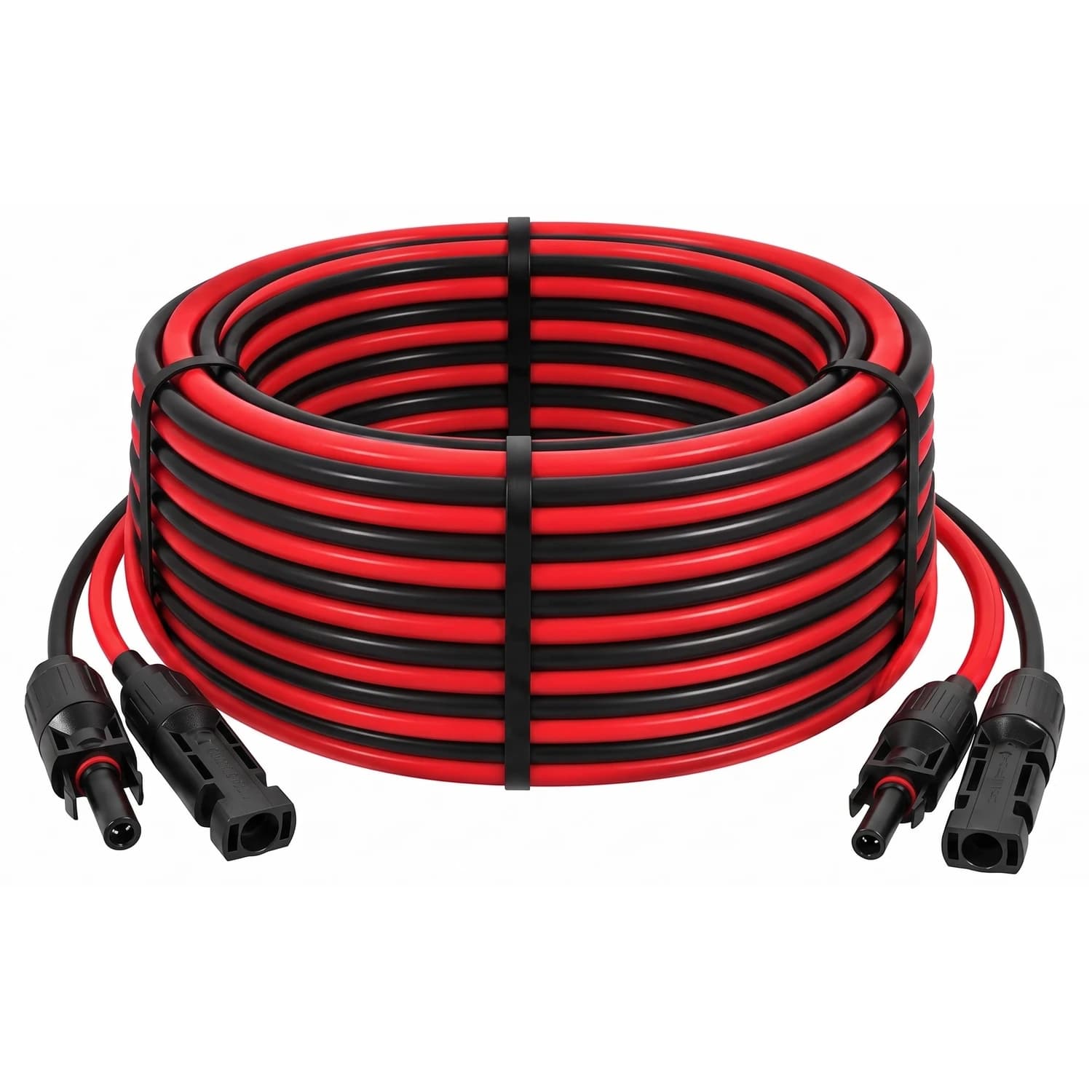 Cable fotovoltaico de 20 metros 6mm con conectores mc4 en ambos extremos