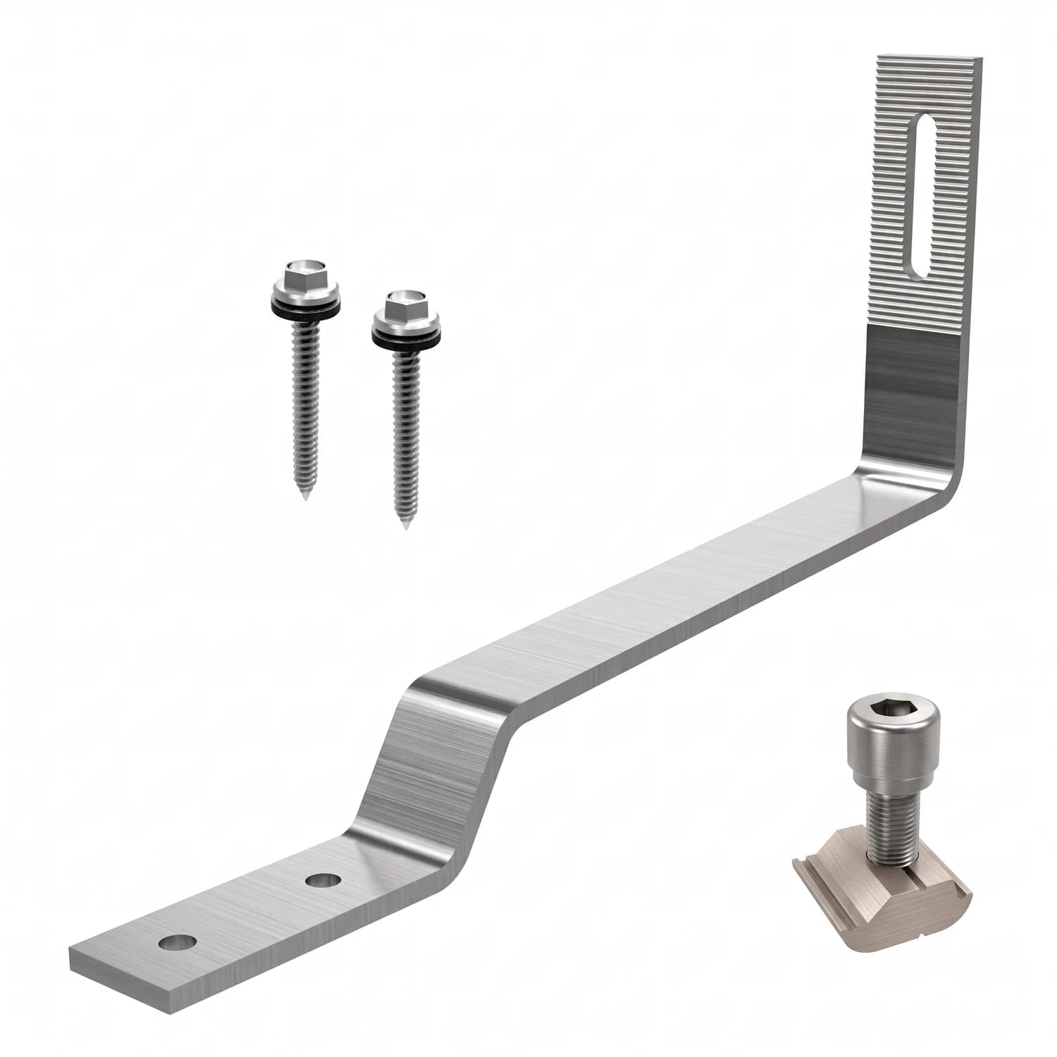 Gancho de techo para panel solar tile hook #5 en acero SUS 304 Chiko