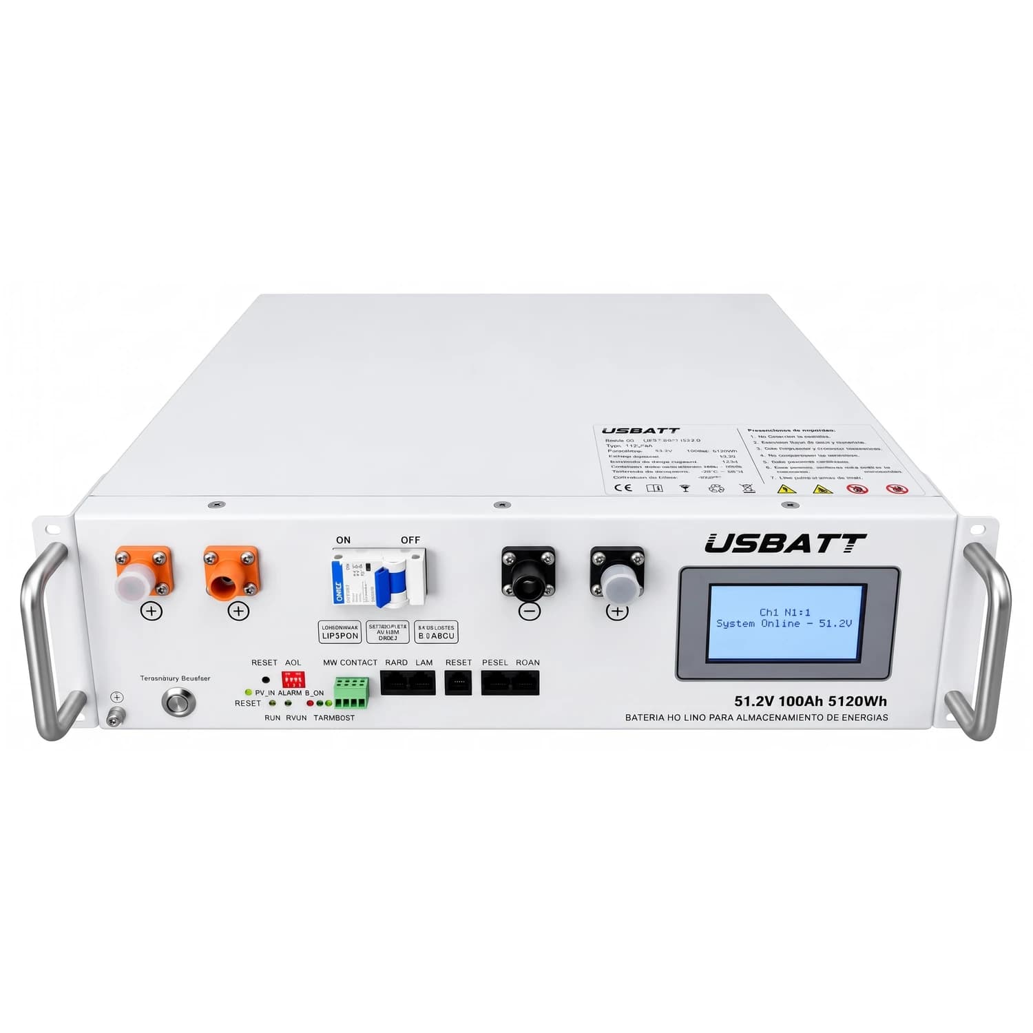 Batería de litio 51.2V 100Ah USBL512100 Rackeable Usbatt