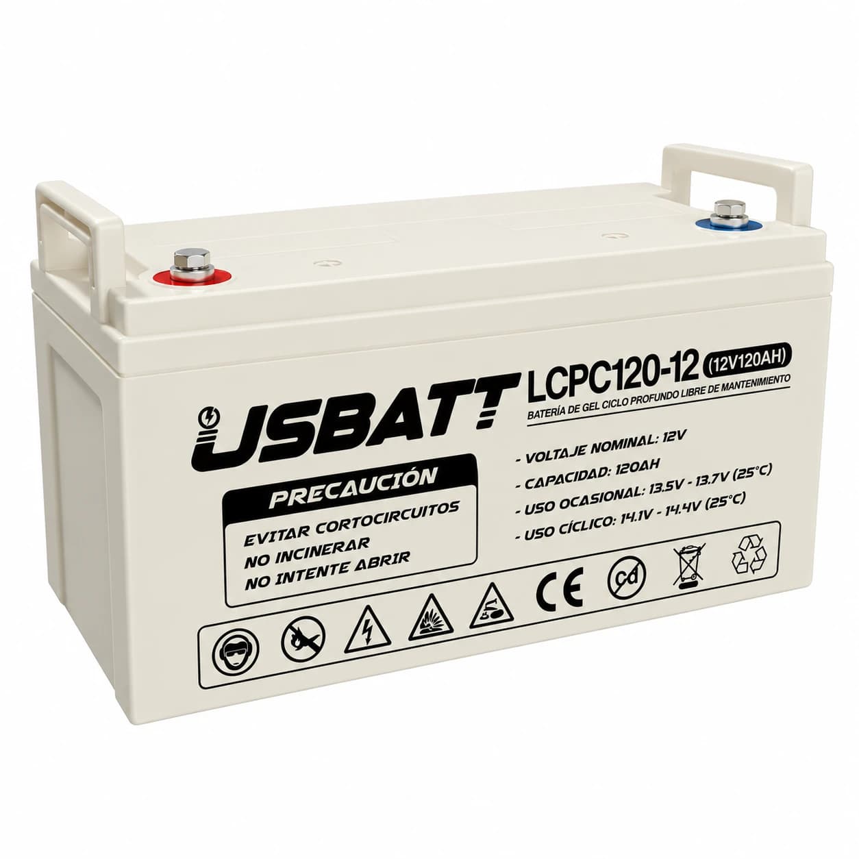 Batería de gel 12V 120Ah Usbatt