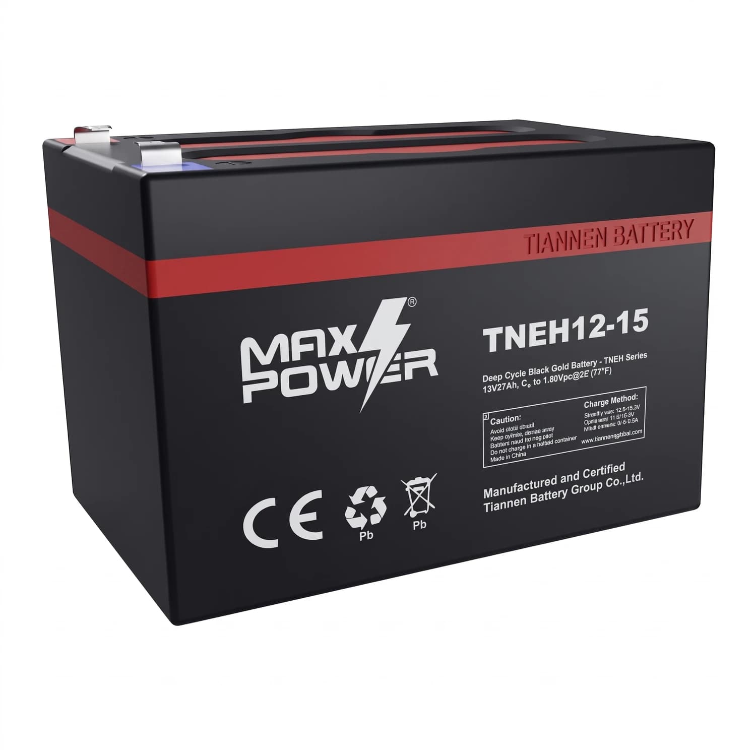 Batería de gel 12V 15Ah para vehiculos eléctricos TNEH12-15 Maxpower