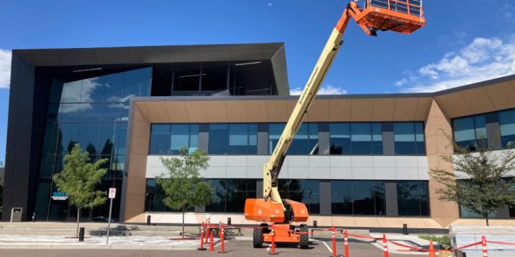 Namaste Solar installing rooftop and vertical arrays for Vaisala in Colorado