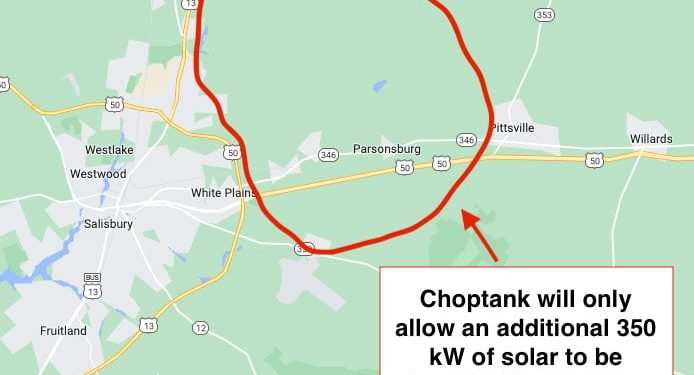 Limited Capacity For Solar In The Parsonsburg, Maryland Area