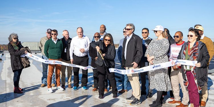 PowerFlex doubles rooftop solar array for athletic apparel brand