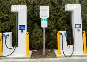 EV fast chargers in NY village run on solar + storage