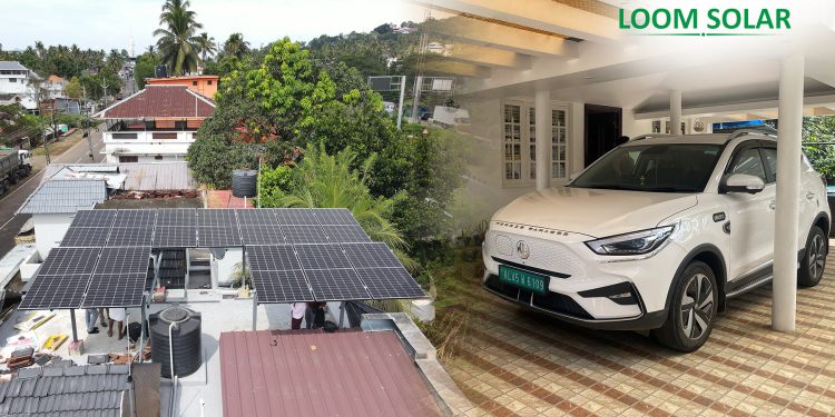 How much capacity of solar panels is required for an electric vehicle?