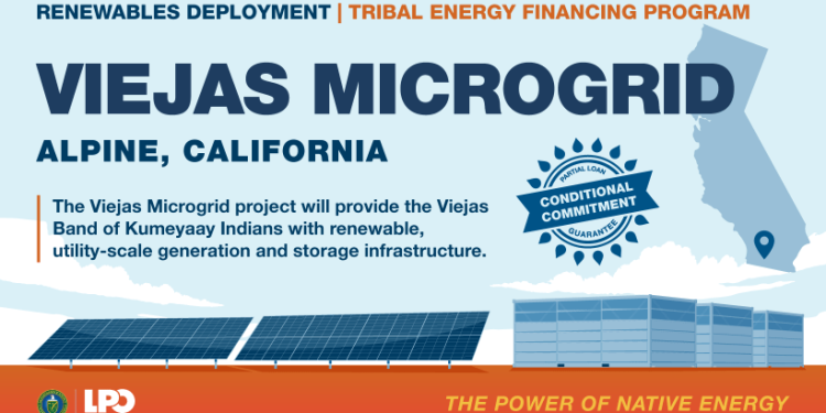 DOE announces $72.8 million conditional loan commitment for Viejas microgrid project