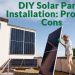 DIY Solar Panel Installation: Pros and Cons