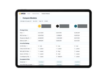 Anza releases new real-time module supply data subscription