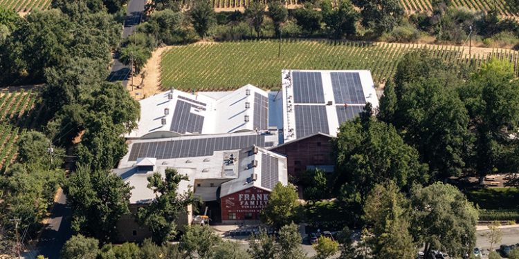 Frank Family Vineyards now almost fully powered by onsite solar