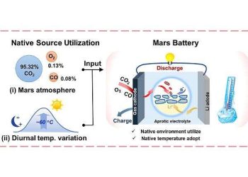 A high-energy-density Mars battery designed for long-term missions