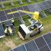 New semi-autonomous vehicle helps to lift solar panels in the field