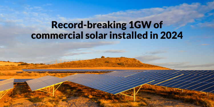 Record-breaking 1GW of commercial solar installed in 2024