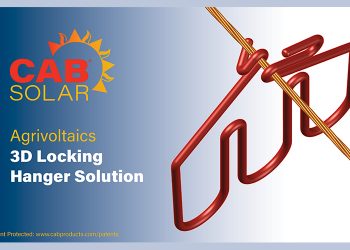 CAB Solar designs cable hanger for agrivoltaic purposes