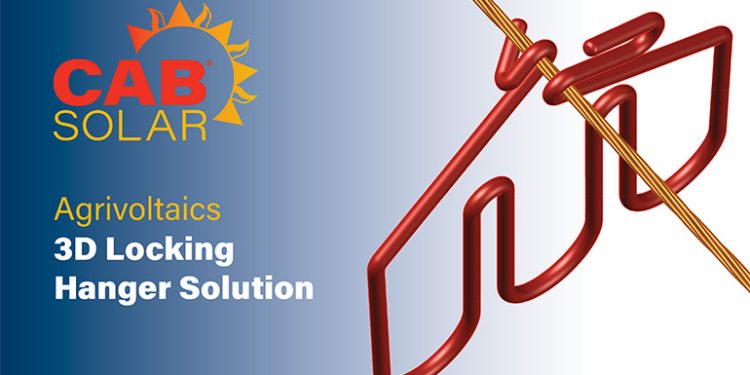 CAB Solar designs cable hanger for agrivoltaic purposes