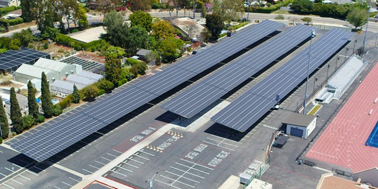 California college adds 1-MW solar parking canopy to student lot