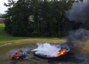 Dry ice can be used to suppress lithium battery fires