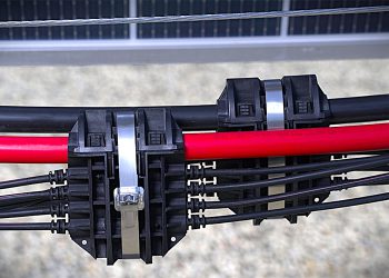 Nextracker showcasing new trunk connector for solar trackers at RE+
