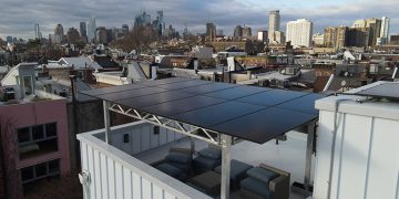 Solar canopies turn flat city rooftops into multi-use home power plants