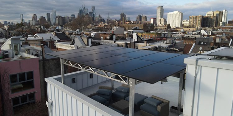 Solar canopies turn flat city rooftops into multi-use home power plants