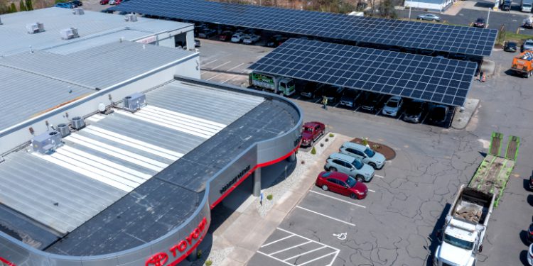 Connecticut Toyota dealership installs solar carport with C-PACE financing
